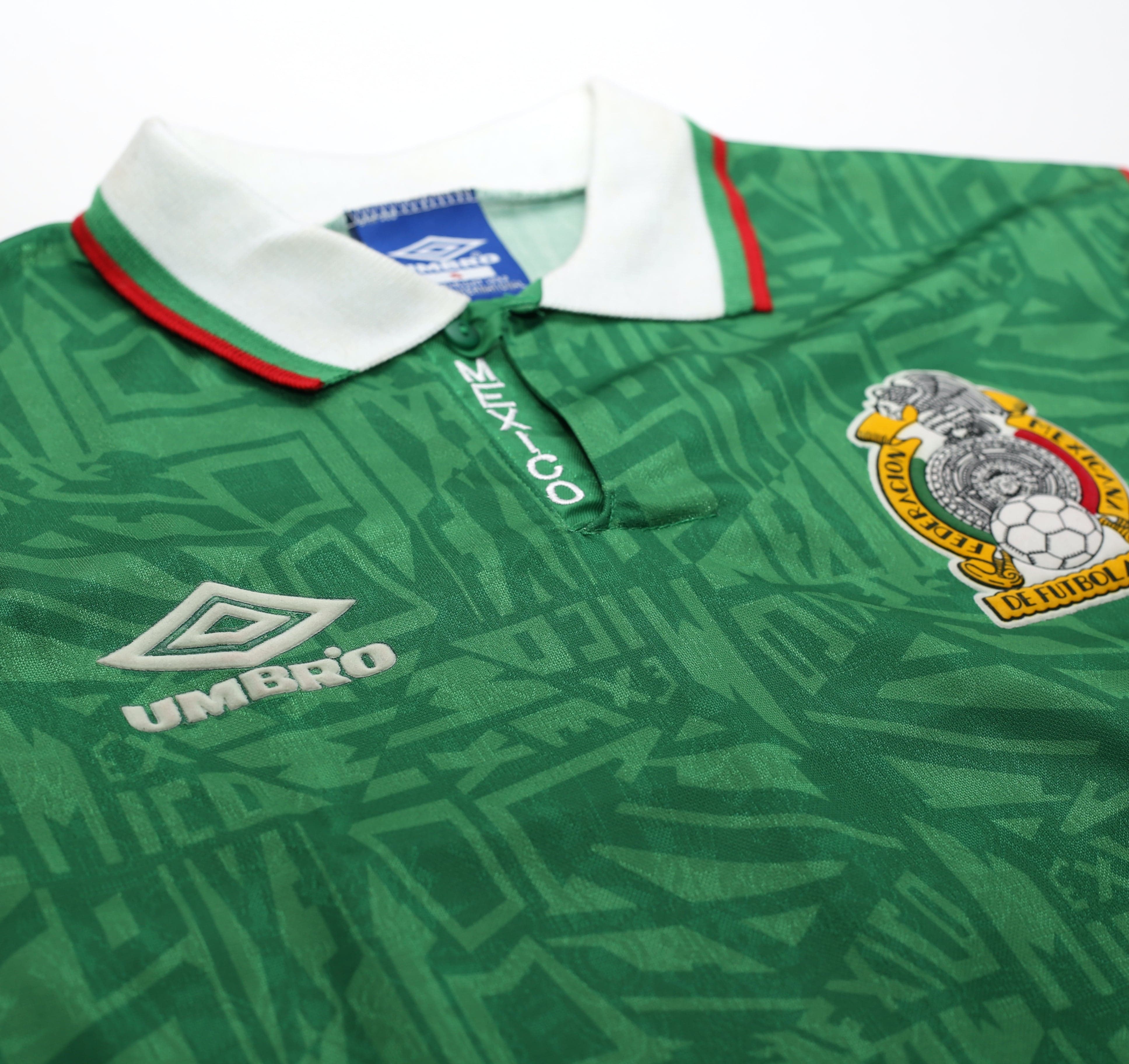 1994 MEXICO Vintage Umbro Home Football Shirt (S) World Cup 1994