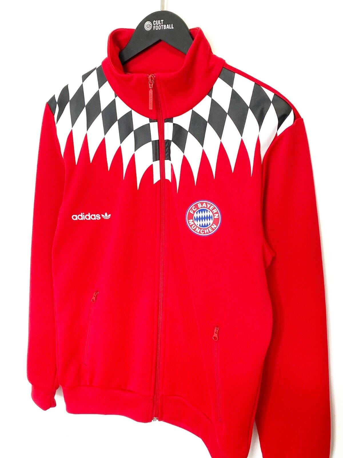 1994 Style BAYERN MUNICH adidas Originals Retro Football Jacket Track Top (S)