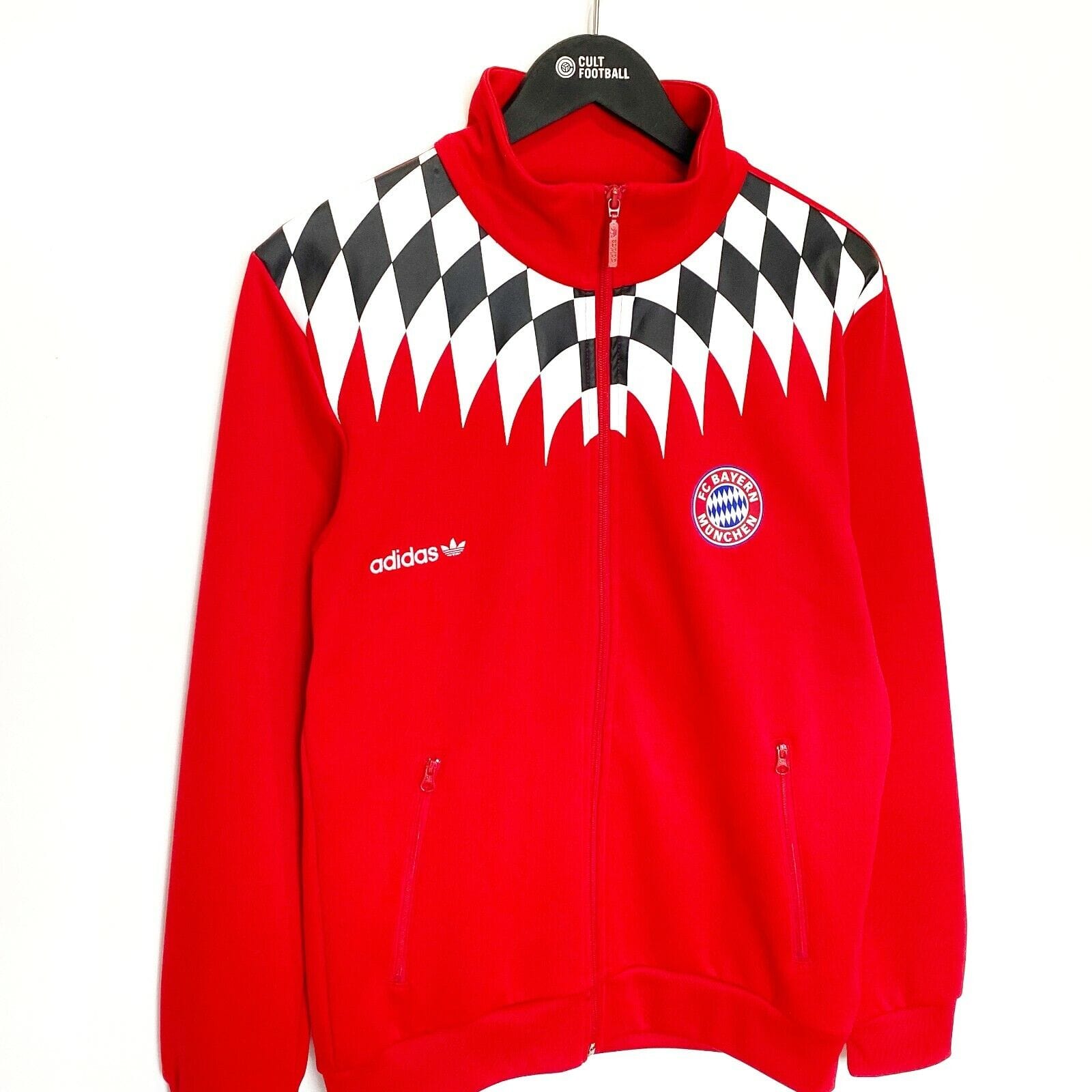 1994 Style BAYERN MUNICH adidas Originals Retro Football Jacket Track Top (S)
