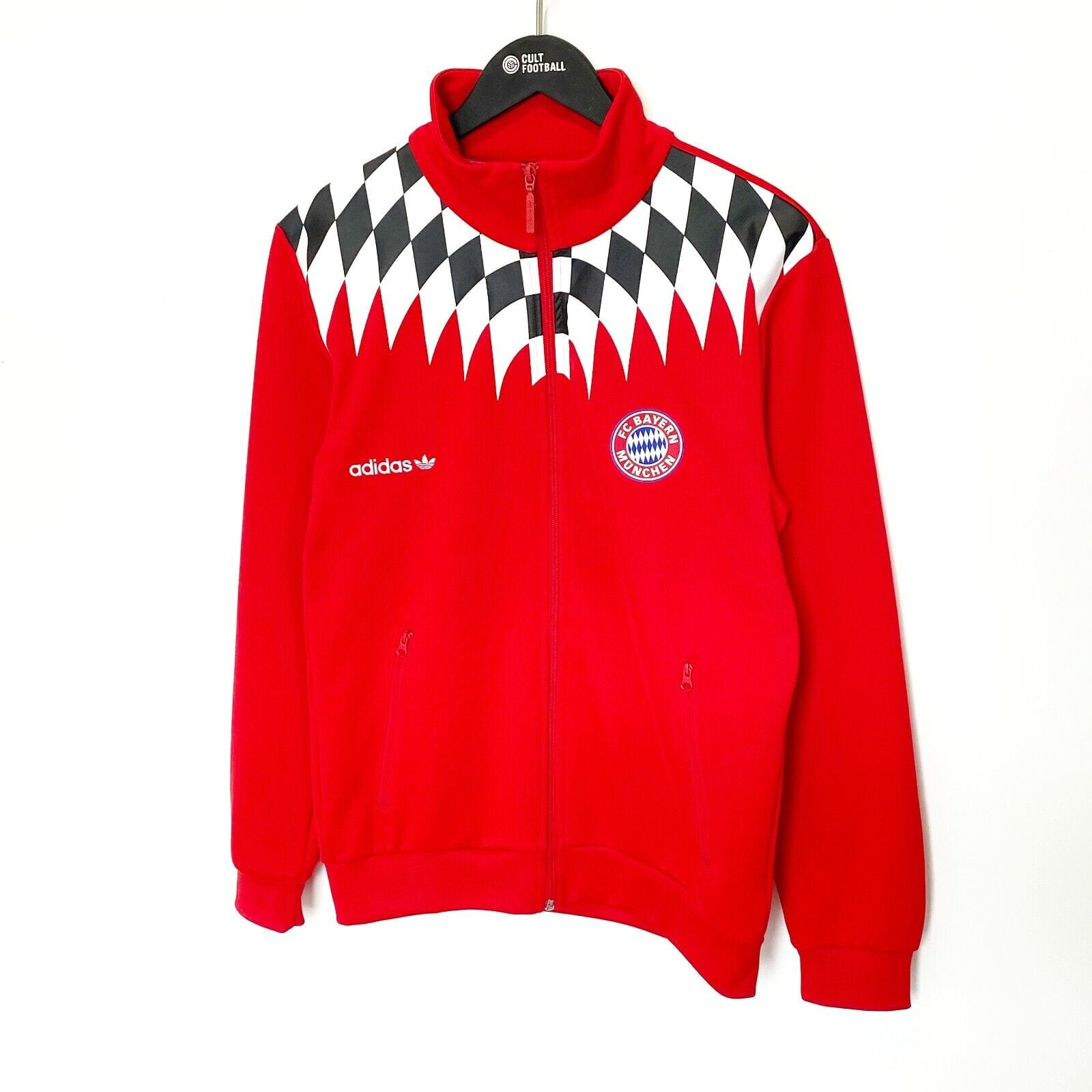 1994 Style BAYERN MUNICH adidas Originals Retro Football Jacket Track Top (S)
