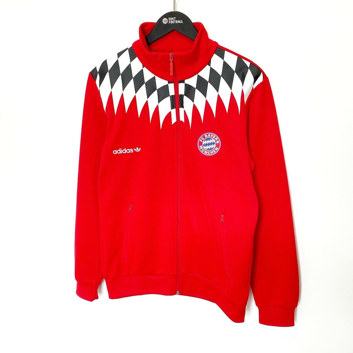 1994 Style BAYERN MUNICH adidas Originals Retro Football Jacket Track Top (S)