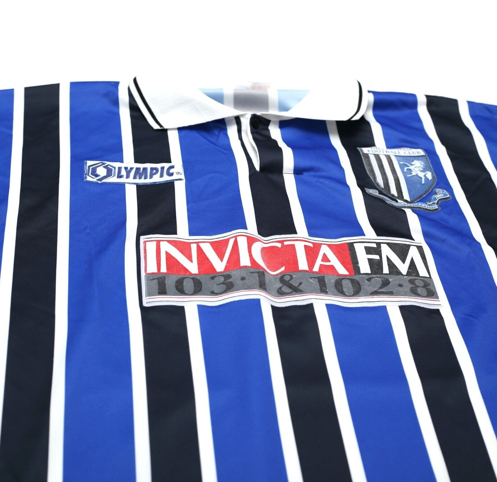 1995/96 #4 GILLINGHAM Vintage Olympic Home Match Worn/Issued Football Shirt (XL)