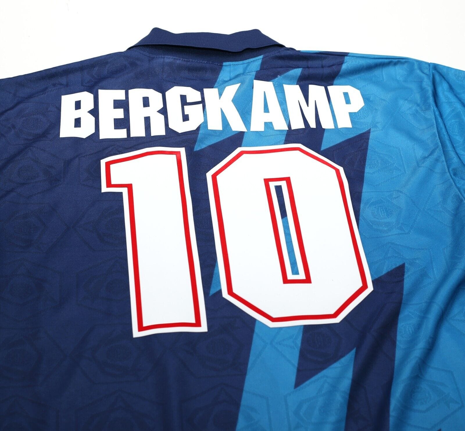1995/96 BERGKAMP #10 Arsenal Vintage Nike Away Football Shirt Jersey (L/XL)