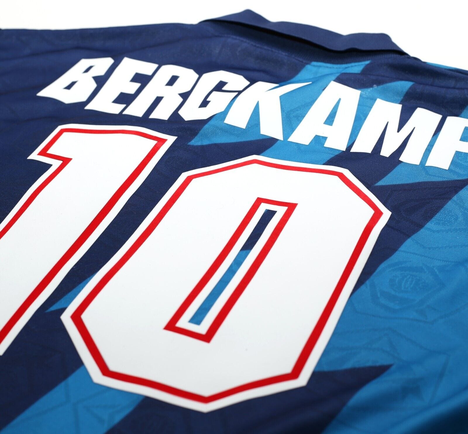 1995/96 BERGKAMP #10 Arsenal Vintage Nike Away Football Shirt Jersey (L/XL)