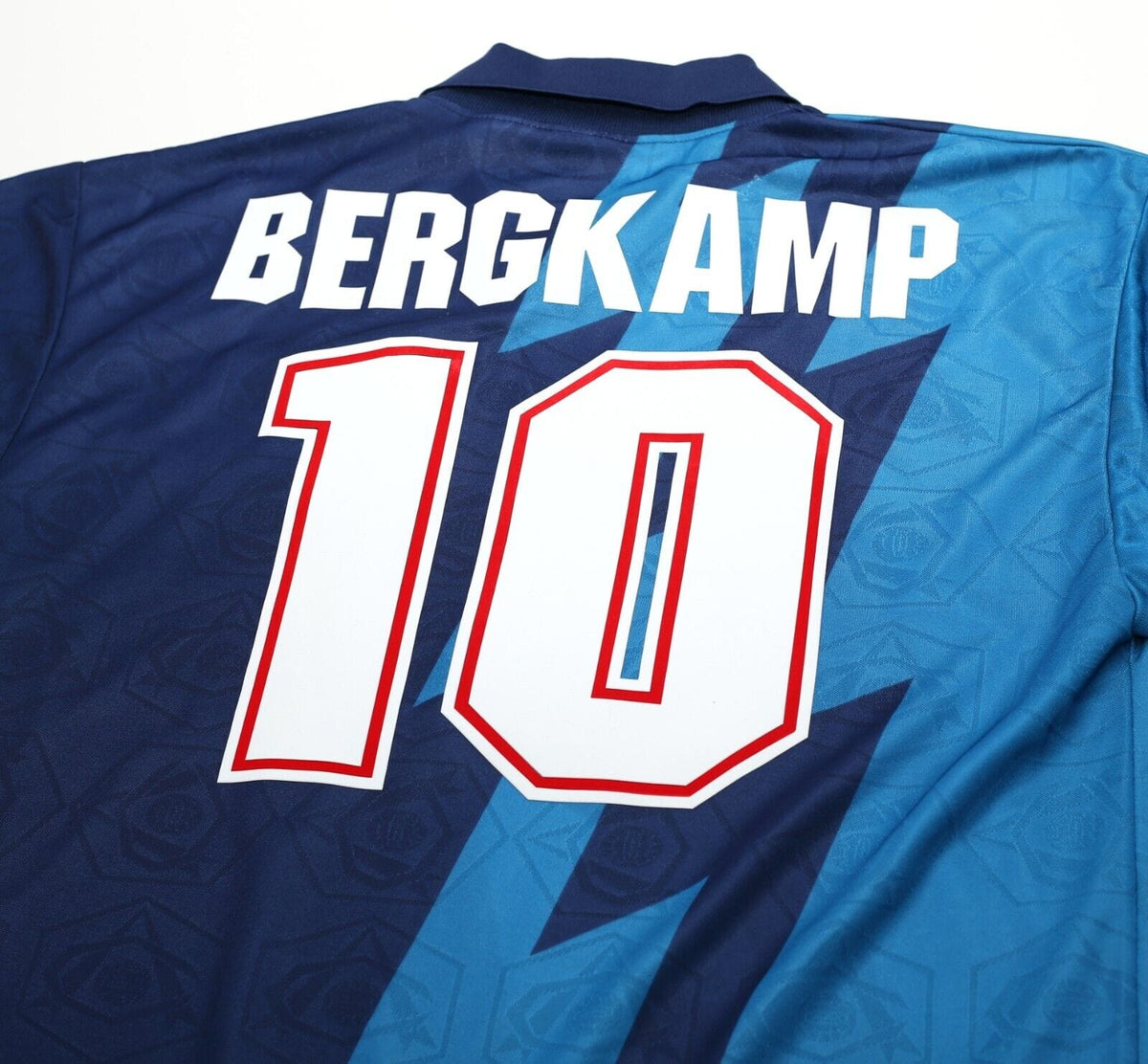 1995/96 BERGKAMP #10 Arsenal Vintage Nike Away Football Shirt Jersey (L/XL)