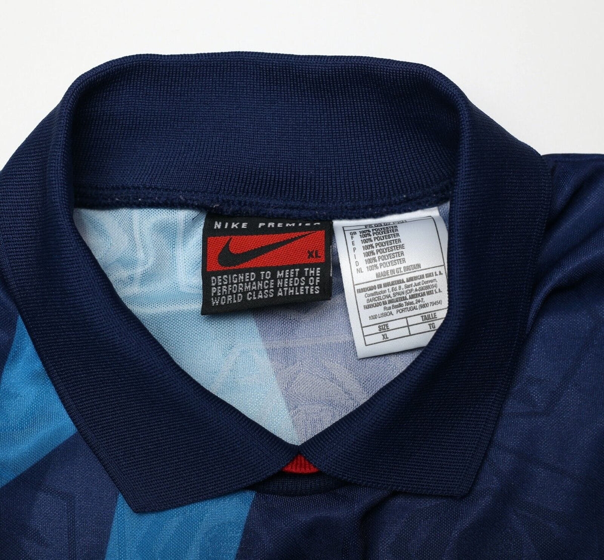 1995/96 BERGKAMP #10 Arsenal Vintage Nike Away Football Shirt Jersey (L/XL)