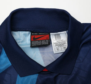 1995/96 BERGKAMP #10 Arsenal Vintage Nike Away Football Shirt Jersey (L/XL)