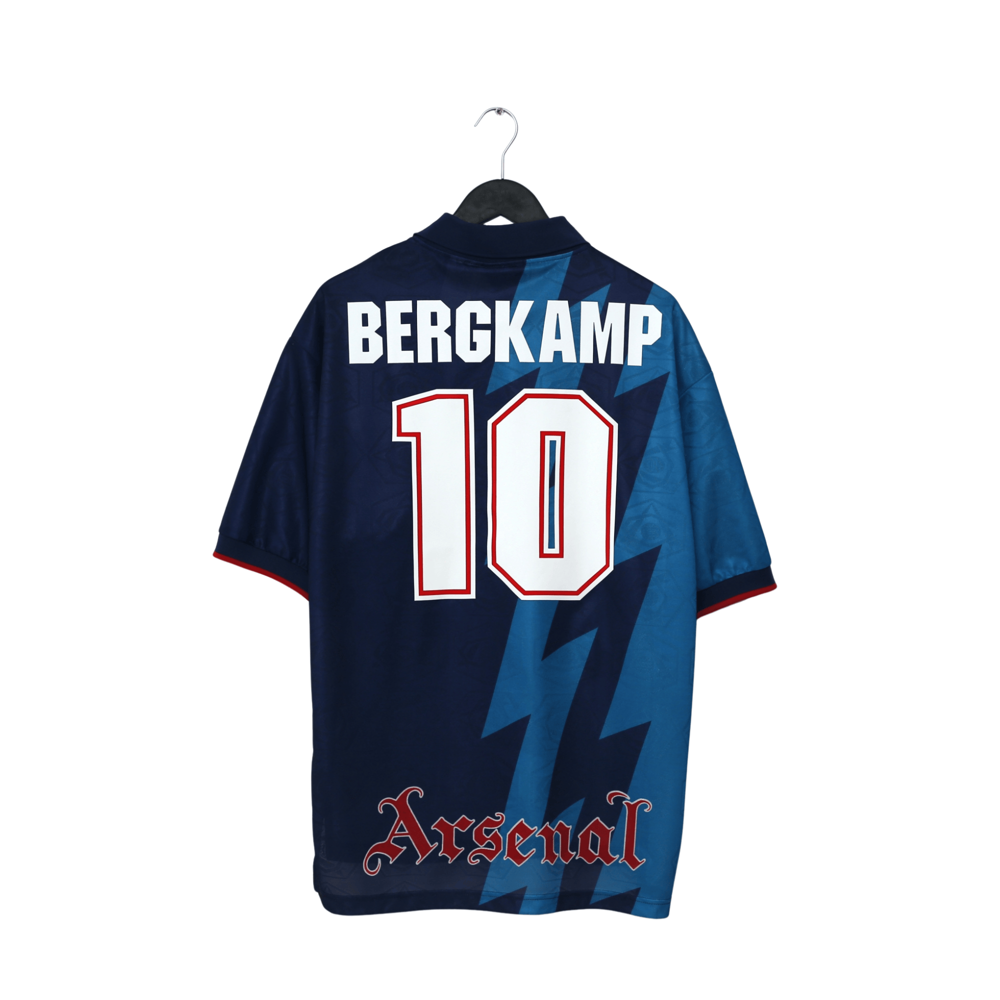 1995/96 Bergkamp #10 Arsenal Vintage Nike Away Football Shirt (XL)