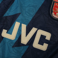 1995/96 Bergkamp #10 Arsenal Vintage Nike Away Football Shirt (XL)