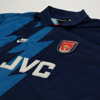 1995/96 Bergkamp #10 Arsenal Vintage Nike Away Football Shirt (XL)