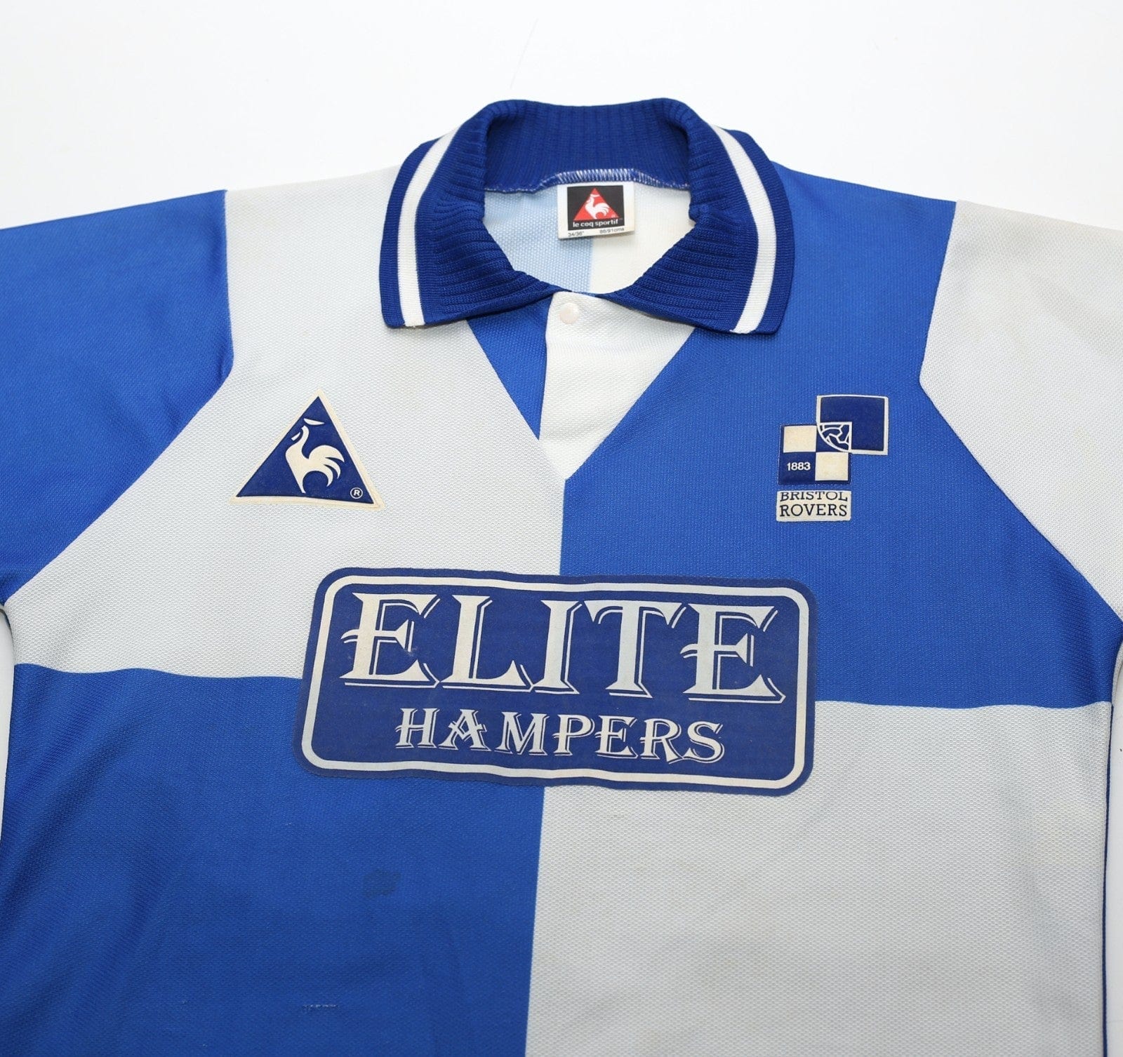 1995/96 BRISTOL ROVERS Vintage le coq sportif Home Football Shirt (S)