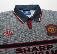 1995/96 CANTONA #7 Manchester United Vintage Umbro Away Football Shirt (M)