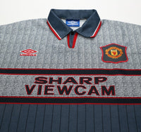 1995/96 CANTONA #7 Manchester United Vintage Umbro Away Football Shirt (M)
