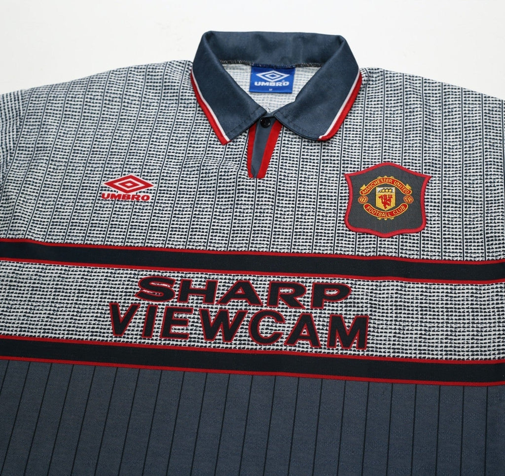 1995/96 CANTONA #7 Manchester United Vintage Umbro Away Football Shirt (M)