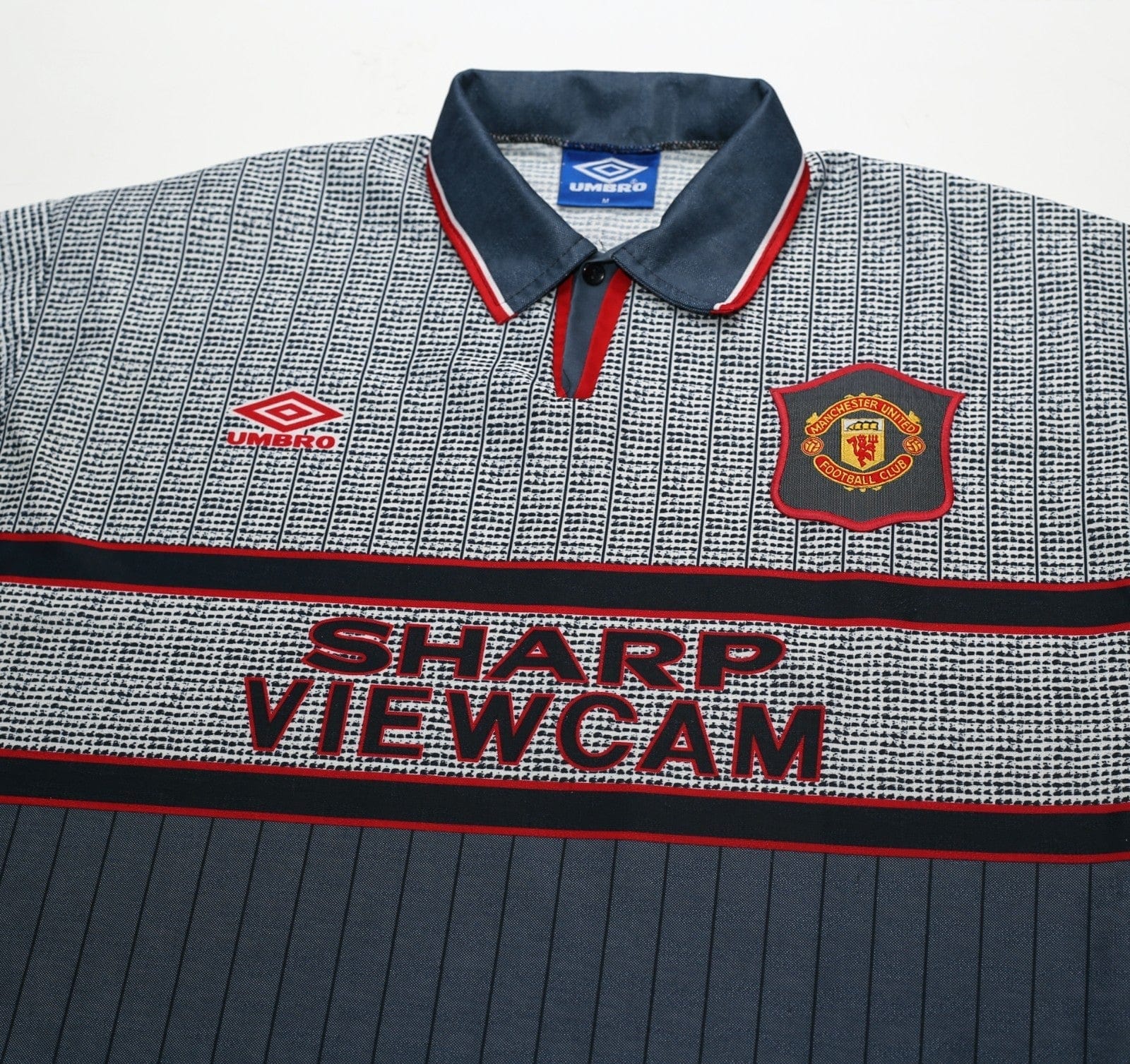 1995/96 CANTONA #7 Manchester United Vintage Umbro Away Football Shirt (M)