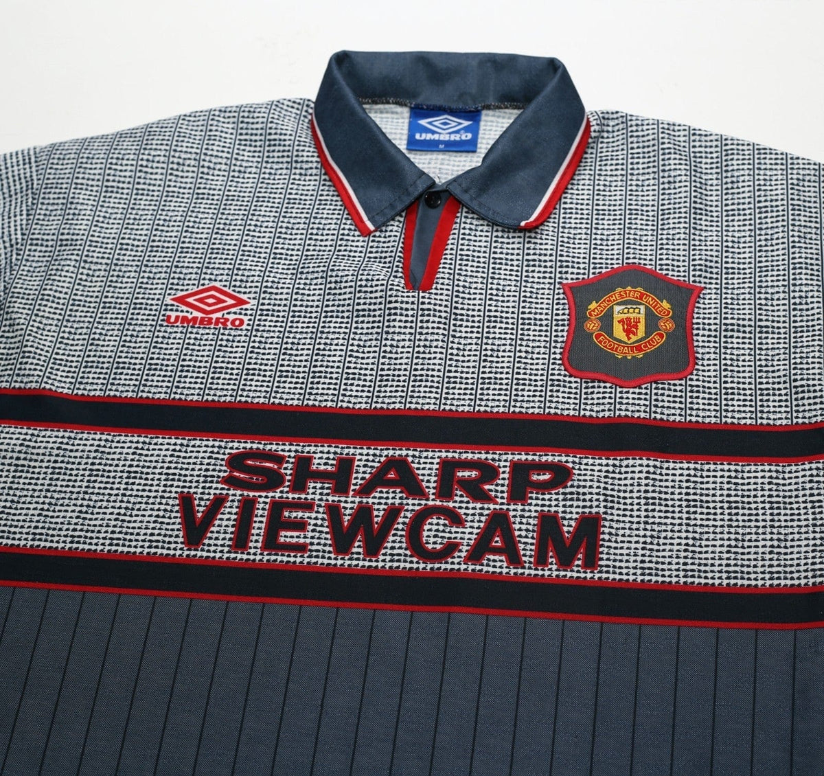 1995/96 CANTONA #7 Manchester United Vintage Umbro Away Football Shirt (M)