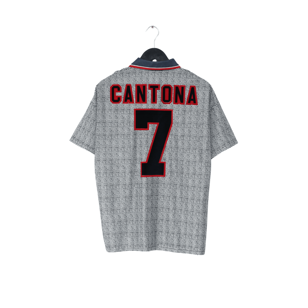 1995/96 CANTONA #7 Manchester United Vintage Umbro Away Football Shirt (M)