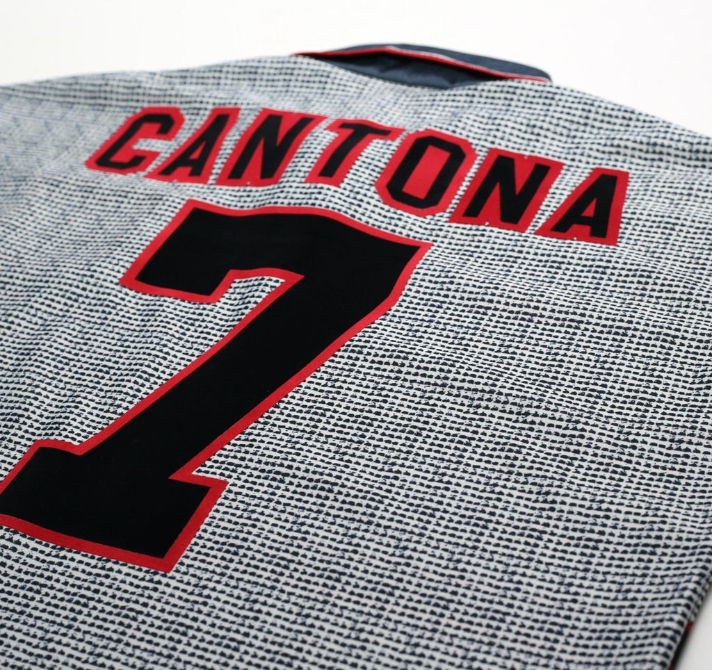 1995/96 CANTONA #7 Manchester United Vintage Umbro Away Football Shirt (M)