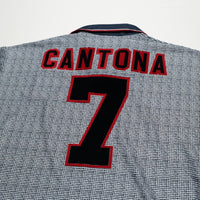 1995/96 Cantona #7 Manchester United Vintage Umbro Away Football Shirt (M)
