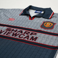 1995/96 Cantona #7 Manchester United Vintage Umbro Away Football Shirt (M)