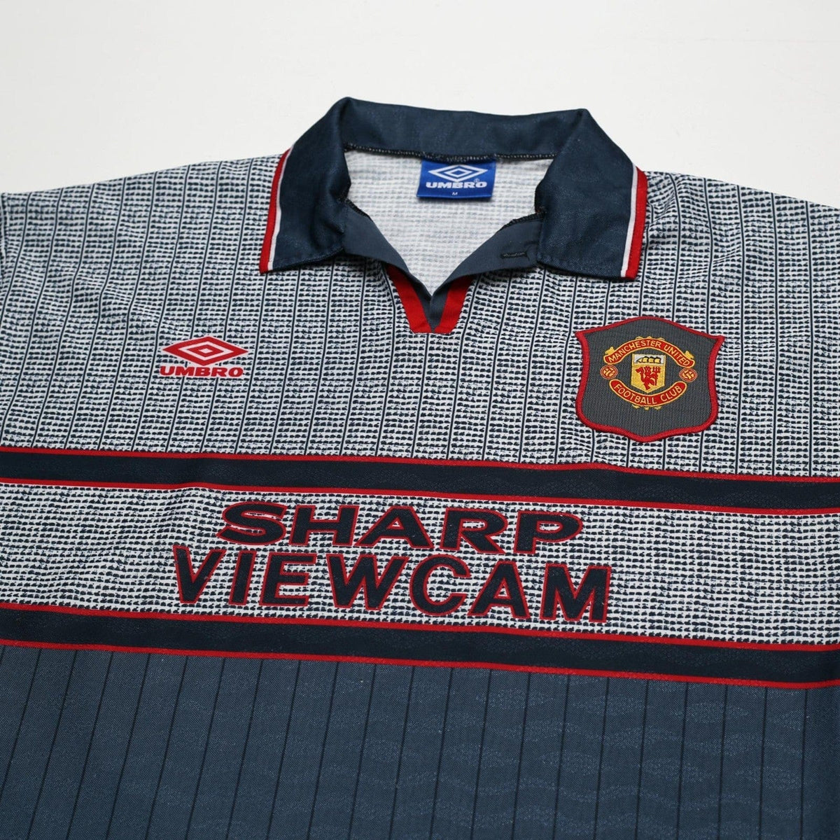 1995/96 Cantona #7 Manchester United Vintage Umbro Away Football Shirt (M)