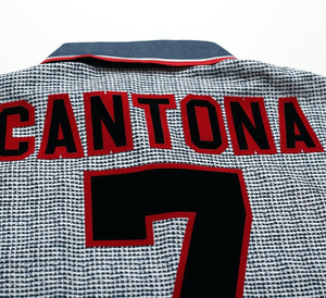 1995/96 CANTONA #7 Manchester United Vintage Umbro Away Football Shirt (M)
