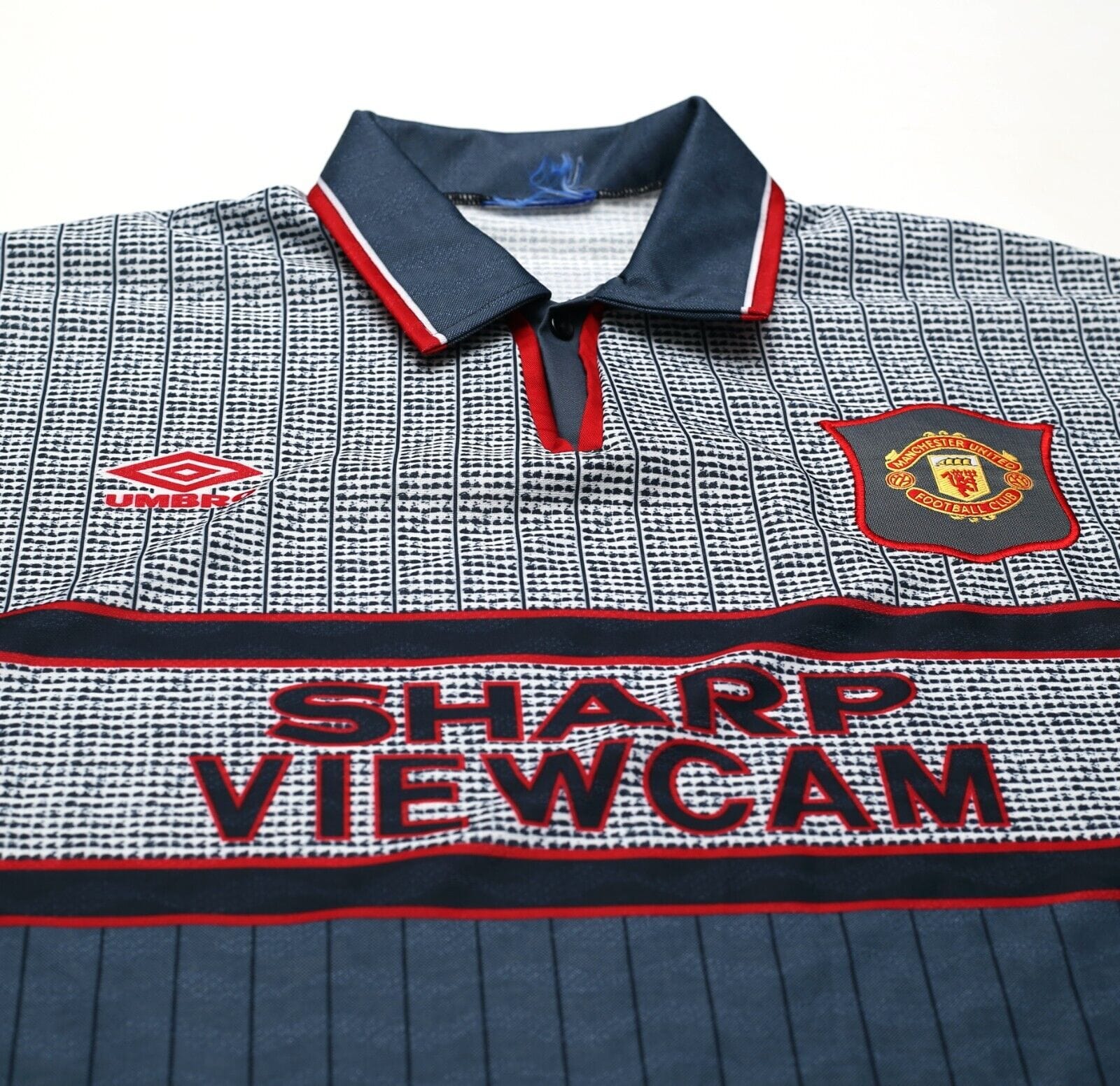 1995/96 CANTONA #7 Manchester United Vintage Umbro Away Football Shirt (M/L)