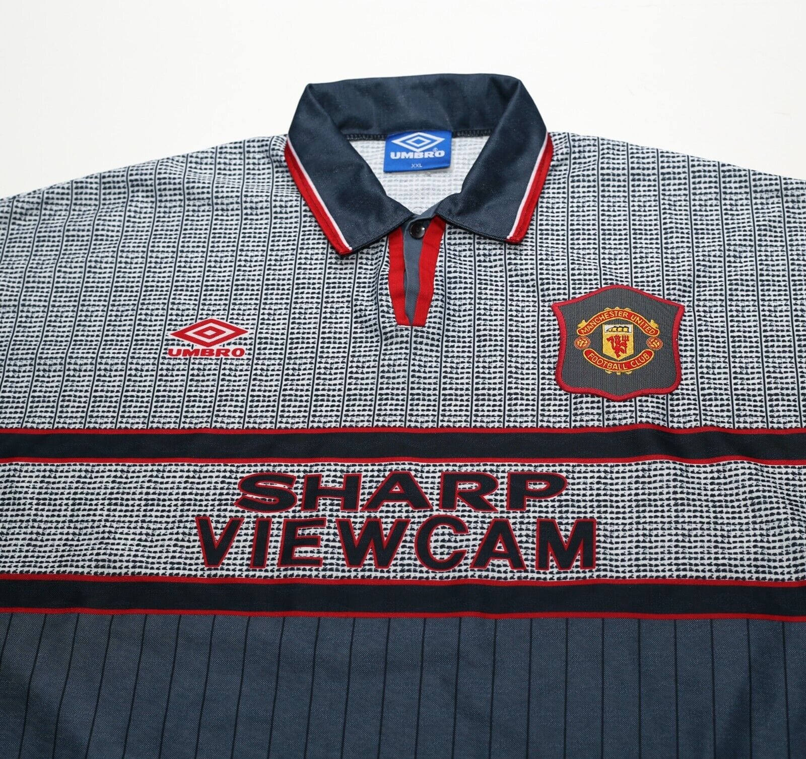 1995/96 CANTONA #7 Manchester United Vintage Umbro Away Football Shirt (XXL)