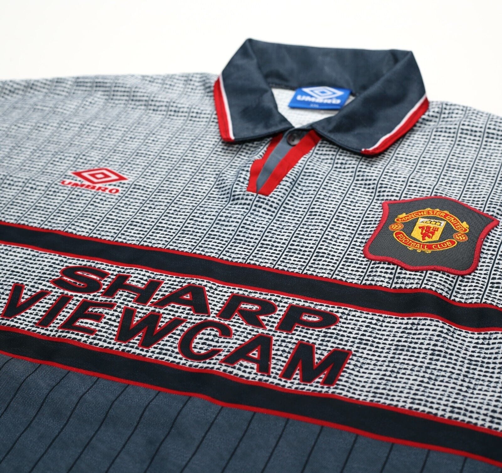 1995/96 CANTONA #7 Manchester United Vintage Umbro Away Football Shirt (XXL)