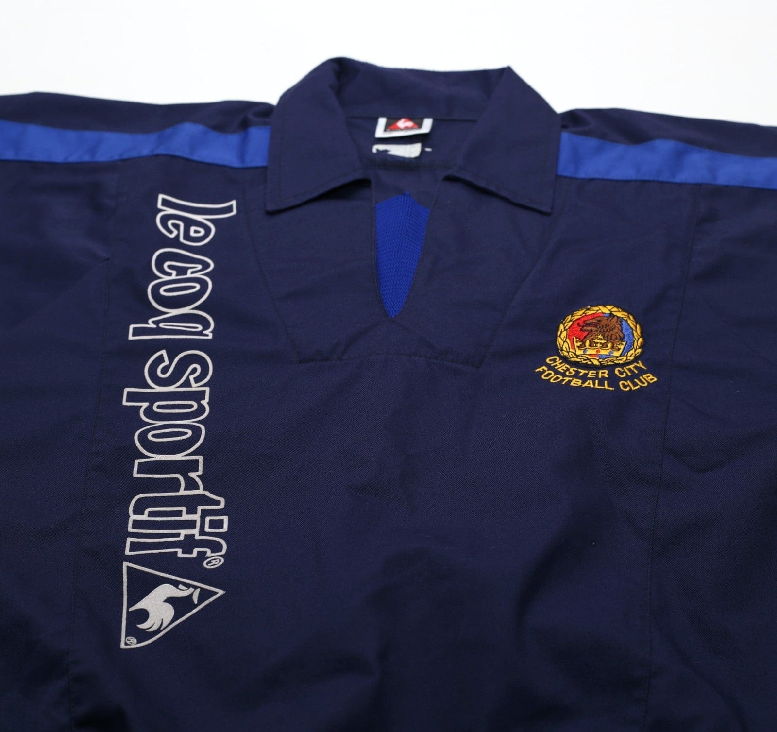 1995/96 CHESTER CITY Vintage le coq sportif Football Training Drill Top (S/M)