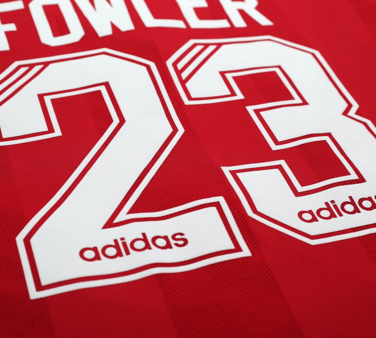 1995/96 FOWLER #23 Liverpool Vintage adidas Home Football Shirt Jersey (L/XL)
