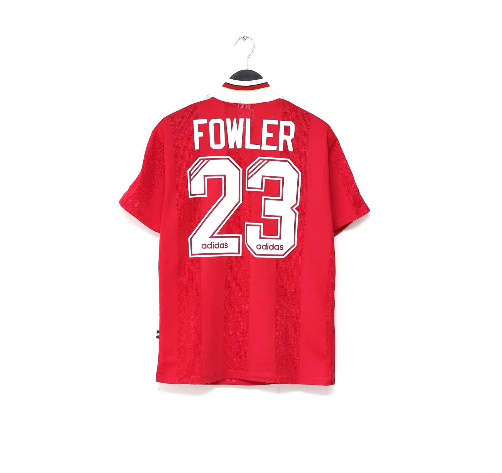 1995/96 FOWLER #23 Liverpool Vintage adidas Home Football Shirt Jersey (M)