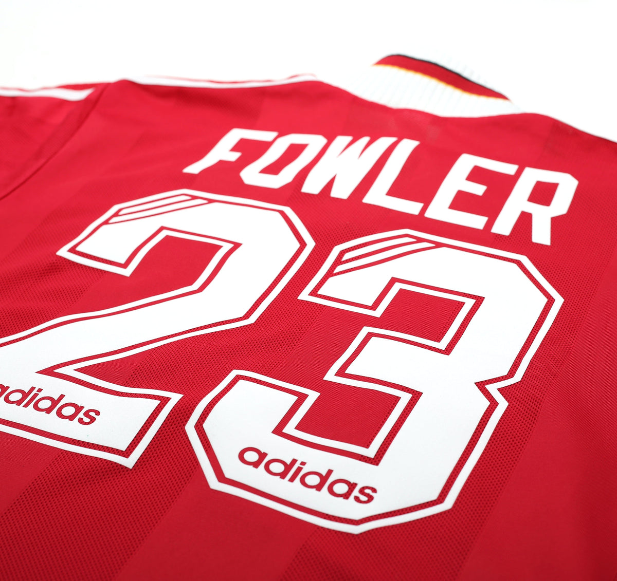 1995/96 FOWLER #23 Liverpool Vintage adidas Home Football Shirt Jersey (M)