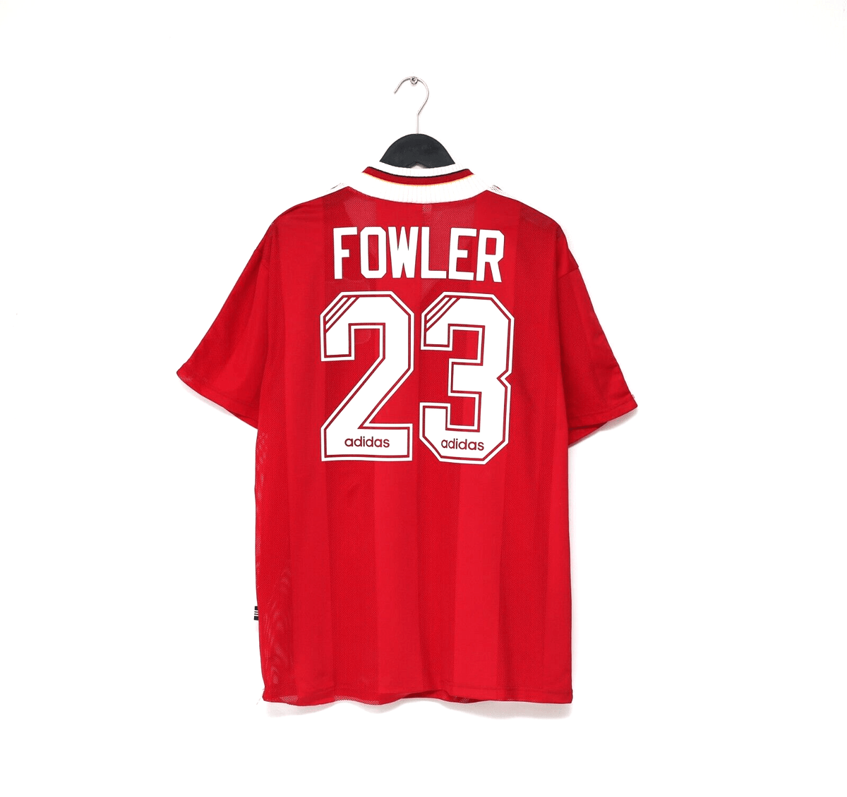 1995/96 FOWLER #23 Liverpool Vintage adidas Home Football Shirt (XL)