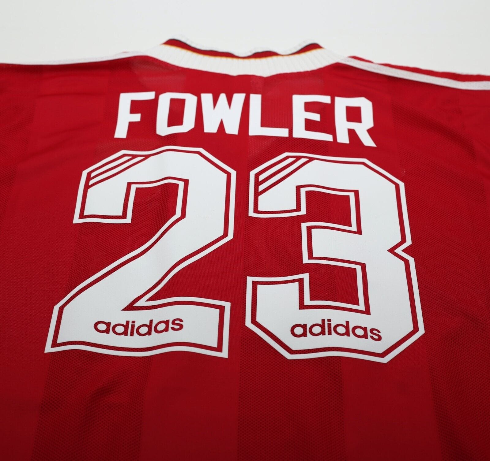 1995/96 FOWLER #23 Liverpool Vintage adidas Home Football Shirt (XL)