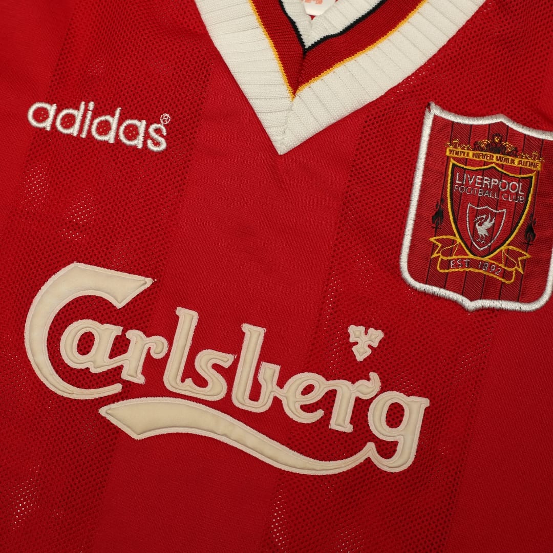 1995/96 Fowler #23 Liverpool Vintage adidas Home Football Shirt (XLB/XS)