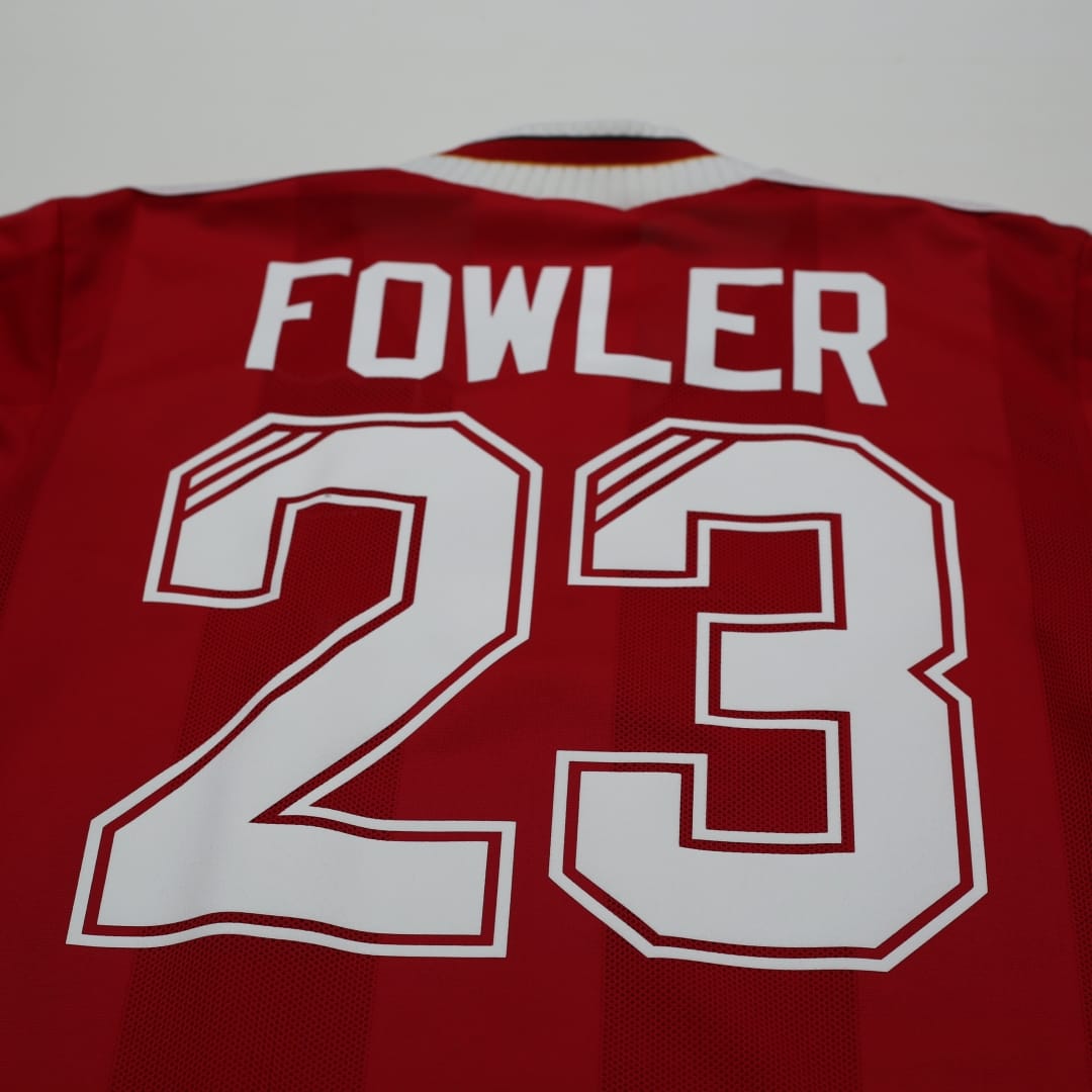 1995/96 Fowler #23 Liverpool Vintage adidas Home Football Shirt (XLB/XS)