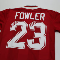 1995/96 Fowler #23 Liverpool Vintage adidas Home Football Shirt (XLB/XS)