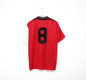1995/96 GASCOIGNE #8 Rangers Vintage adidas Away Football Shirt Jersey (XL)