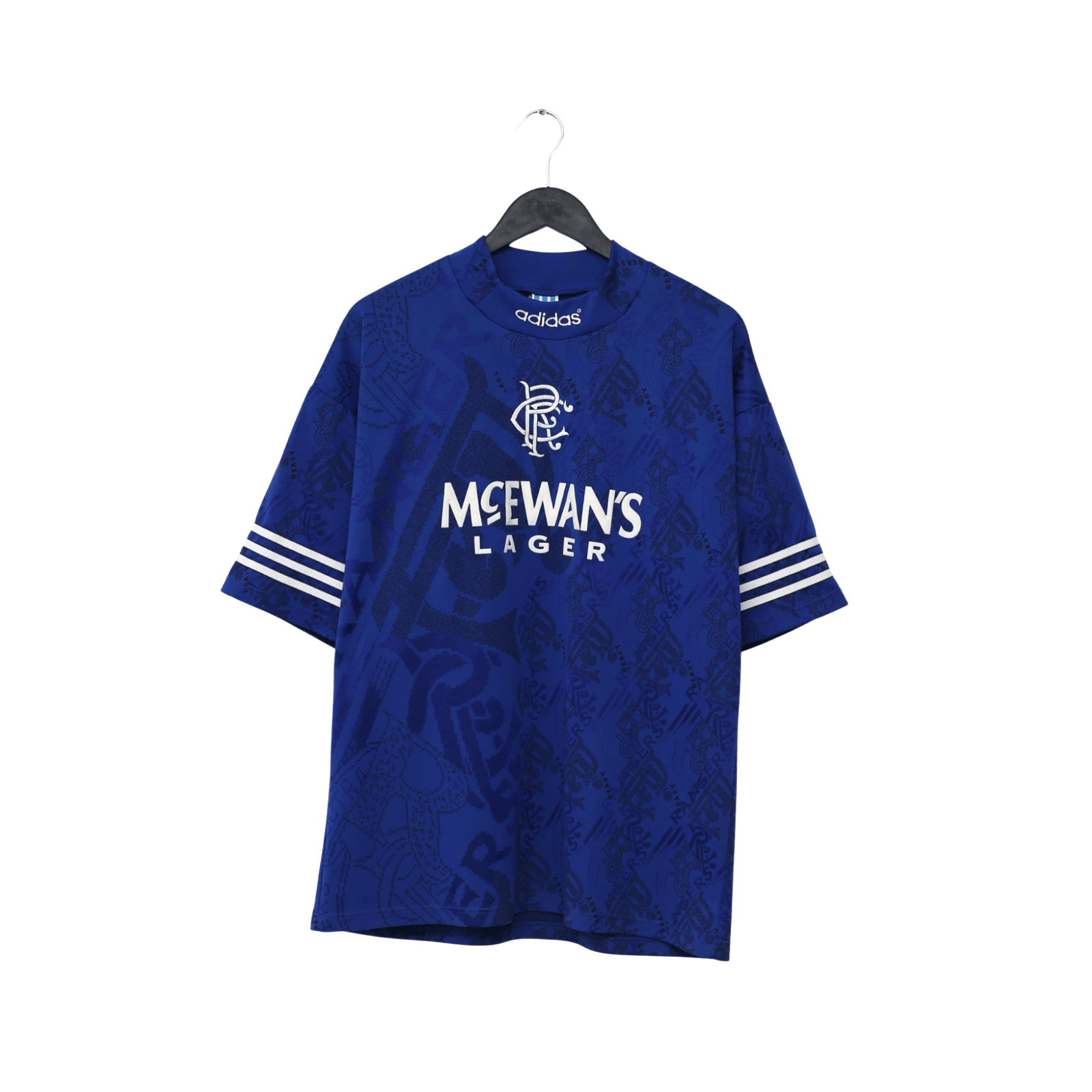1995/96 Gascoigne #8 Rangers Vintage adidas Home Football Shirt (L)