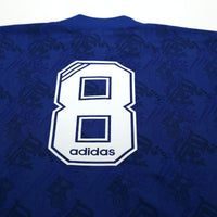 1995/96 Gascoigne #8 Rangers Vintage adidas Home Football Shirt (L)