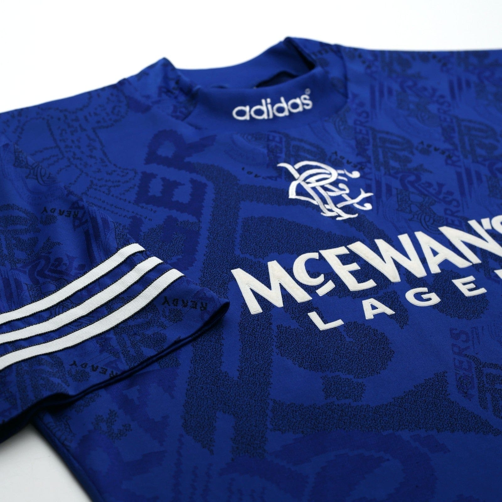 1995/96 Gascoigne #8 Rangers Vintage adidas Home Football Shirt (L)