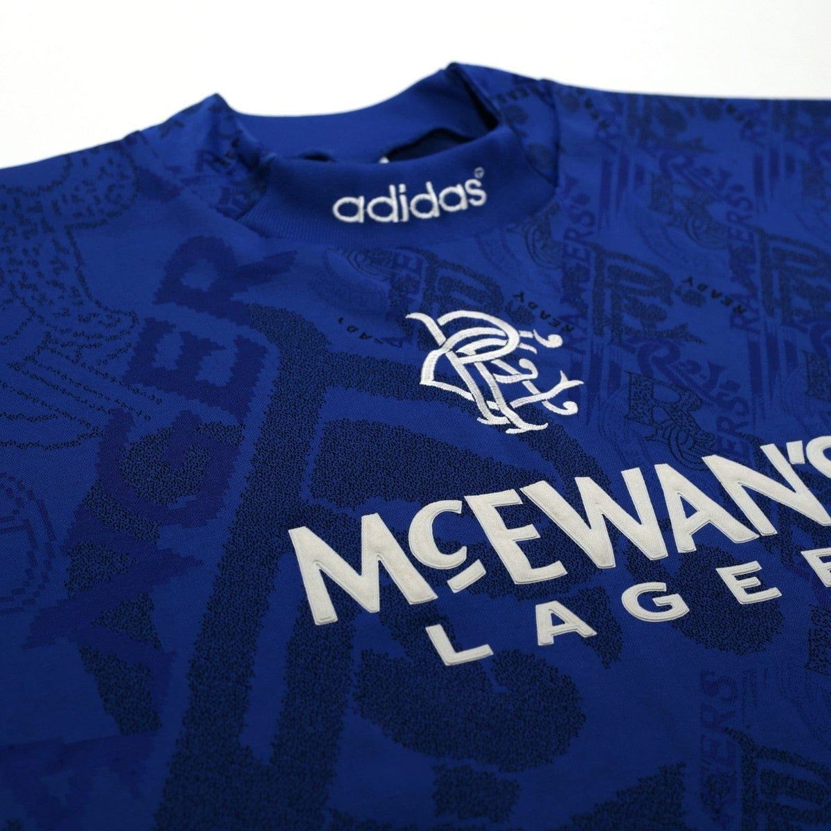1995/96 Gascoigne #8 Rangers Vintage adidas Home Football Shirt (L)