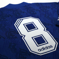 1995/96 Gascoigne #8 Rangers Vintage adidas Home Football Shirt (L)