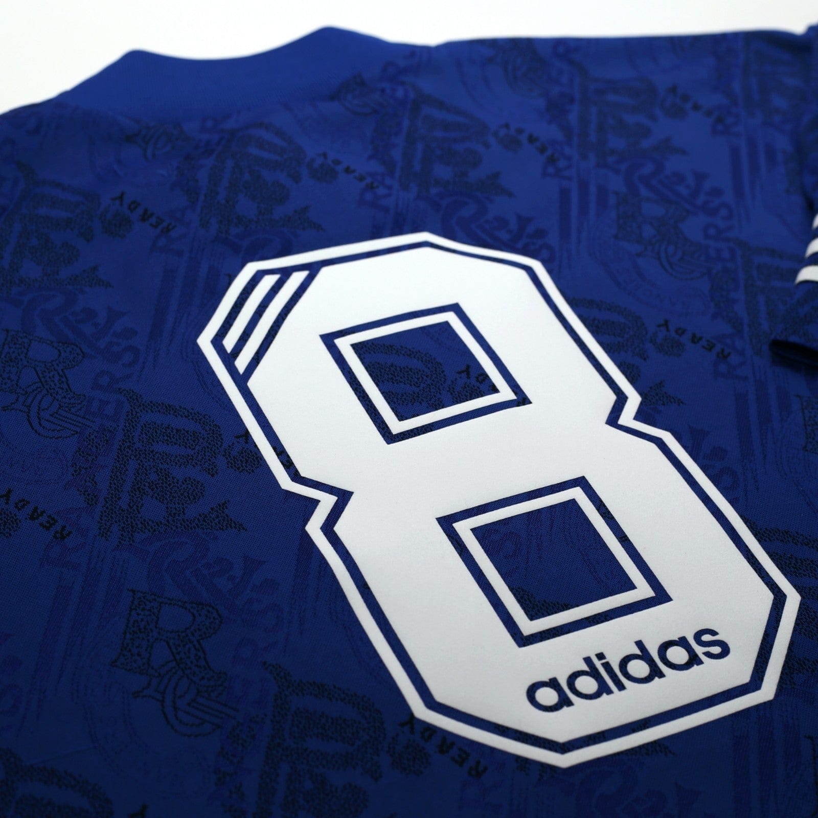 1995/96 Gascoigne #8 Rangers Vintage adidas Home Football Shirt (L)