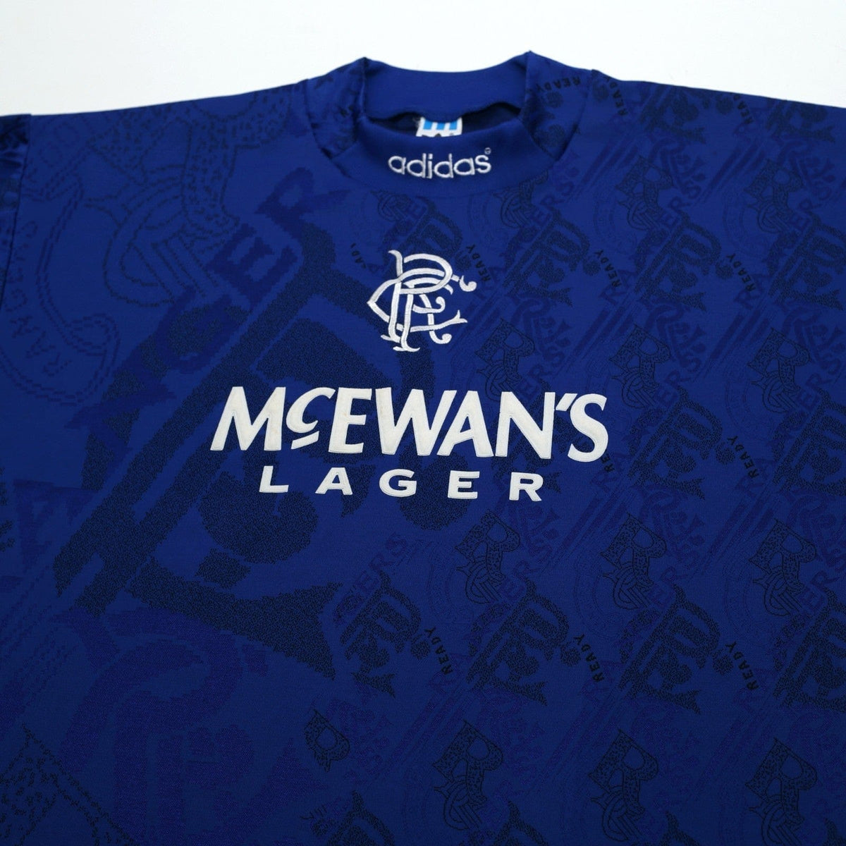 1995/96 Gascoigne #8 Rangers Vintage adidas Home Football Shirt (L)