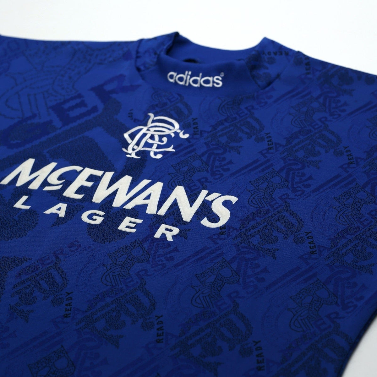 1995/96 Gascoigne #8 Rangers Vintage adidas Home Football Shirt (L)