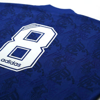 1995/96 Gascoigne #8 Rangers Vintage adidas Home Football Shirt (L)