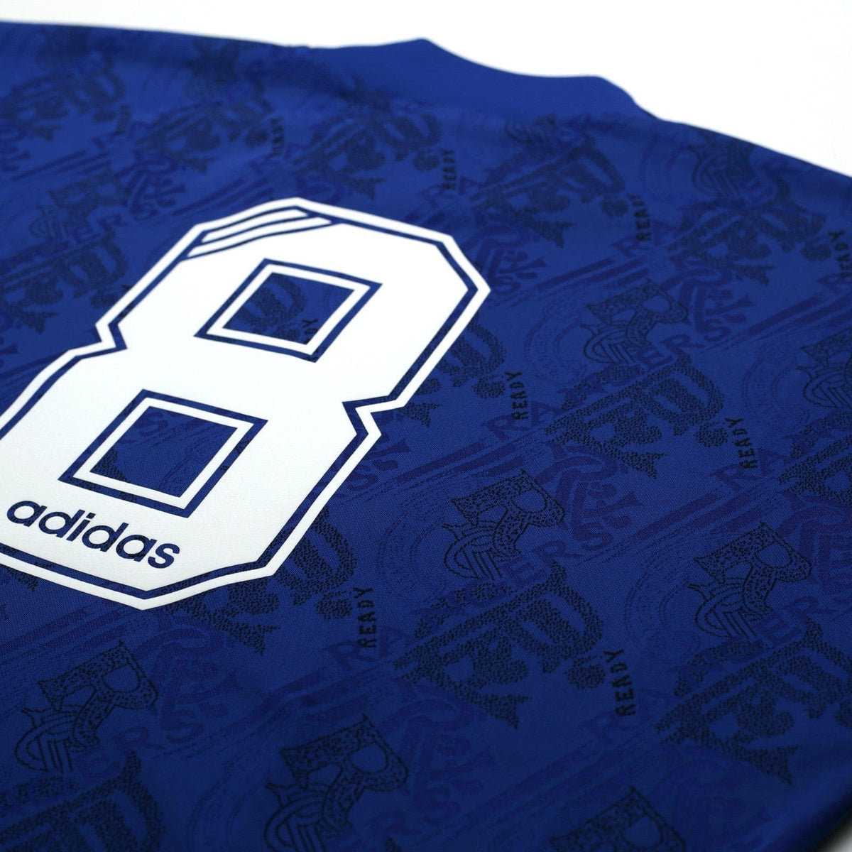 1995/96 Gascoigne #8 Rangers Vintage adidas Home Football Shirt (L)