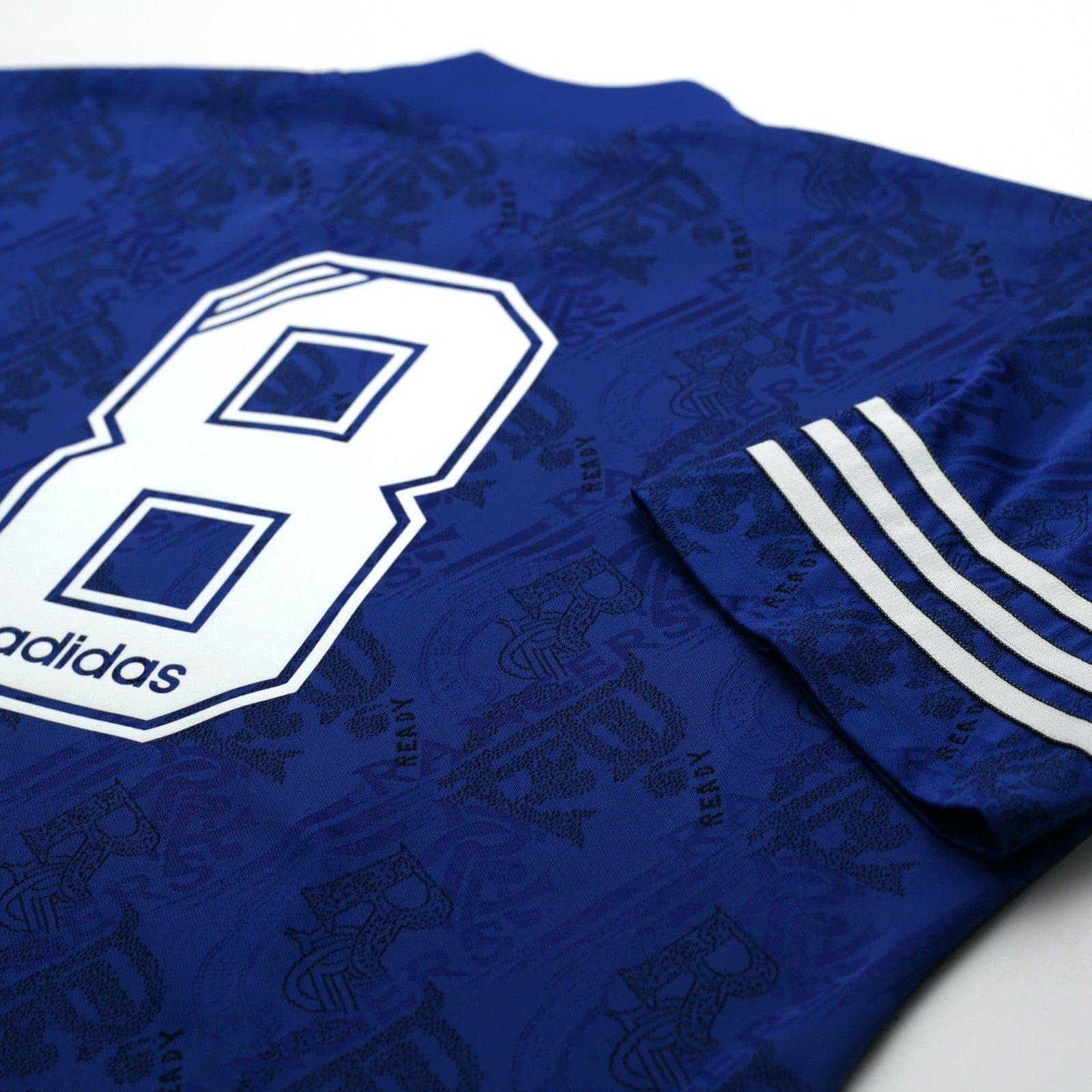 1995/96 Gascoigne #8 Rangers Vintage adidas Home Football Shirt (L)
